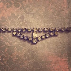 Rhinestone antique necklace.